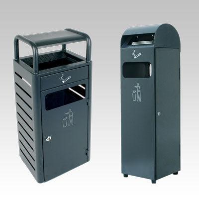 Poubelle extérieure avec cendrier en stock