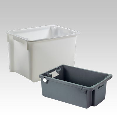 Bac gerbable emboitable alimentaire hygiénique en stock