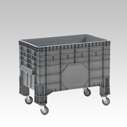 Grand bac plastique sur roulettes industriel en stock