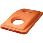 Couvercle de tri pour poubelle Ecosort ORANGE avec 2 ouvertures