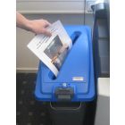 Couvercle de tri papier avec serrure pour poubelle Ecosort BLEU