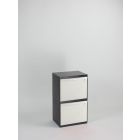 Ecomodule poubelle tri sélectif désign 2 bacs de 30L GRIS