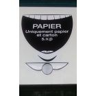 Etiquette tri sélectif PAPIER pour conteneur à déchets