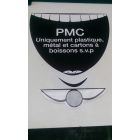 Etiquette tri sélectif PMC pour conteneur à déchets