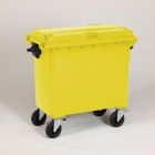 Conteneur poubelle 660 litres 1370x784x1215 mm JAUNE