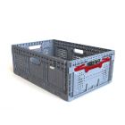 Caisse plastique pliable alimentaire 60x40x22 cm 46 litres GRIS