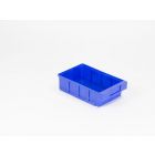 Bac tiroir plastique gerbable  300x186x83 mm maxi 3 cloisons blue