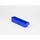 Bac tiroir plastique gerbable  400x93x83 mm maxi 4 cloisons blue