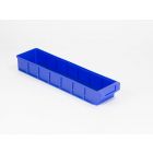Bac tiroir plastique gerbable  600x152x83 mm maxi 5 cloisons blue