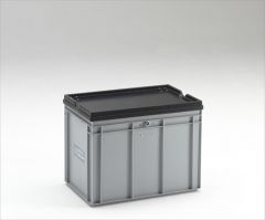 Caisse plastique ADR 4H2 600x400x440 mm 90L avec serrure triangulaire