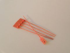 Scellé de sécurité plastique numéroté 200 mm ROUGE 12 kg 1000 pièces