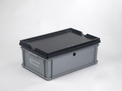 Caisse plastique ADR 4H2 600x400x240 mm 40L avec serrure triangulaire Caisse plastique ADR 4H2 600x400x240 mm 40L avec serrure triangulaire