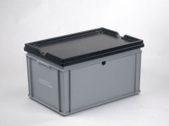 Caisse plastique ADR 4H2 600x400x350 mm 60L avec serrure triangulaire