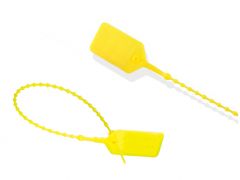 Scellé de sécurité plastique numéroté 220 mm 1000 pièces JAUNE