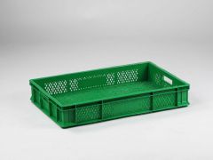 Caisse maraicher plastique 600x400x100 mm VERTE