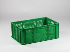 Caisse maraicher plastique 600x400x230 mm VERTE