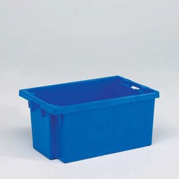 Caisse plastique ajourée empilable emboîtable bicolorée 60x40x19 cm