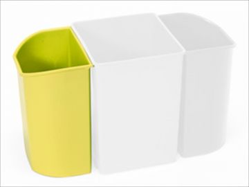 Poubelle pour tri séléctif 217x155x290 mm 6,2 lt jaune