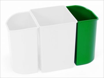 Corbeille tri sélectif 6 litres 217x155x290 mm VERTE