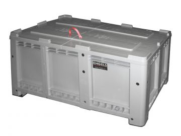 Caisse palette plastique avec couvercle 870L Strongbox 1680x1000x800 mm