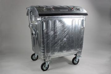 Conteneur poubelle métallique 1100L avec sécurité enfant