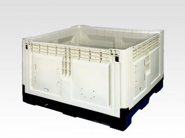 Caisse palette pliable alimentaire 1200x1000x810 mm 720L 3 patins