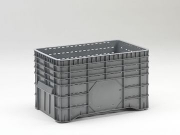 Grande caisse plastique ajourée 300L 1040x640x580 mm GRIS
