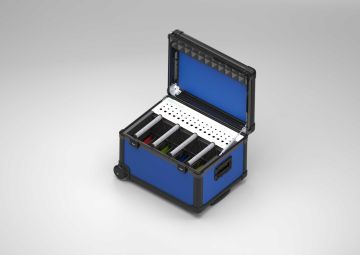 Valise de chargement et de synchronisation 613x473x414 mm avec paniers pour 16 tablettes