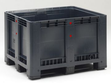 Palox plastique recyclé 1200x1000x780 mm 610L 3 patins