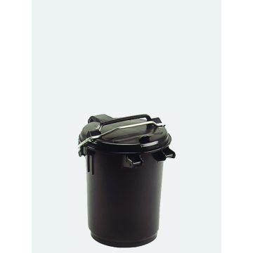 Poubelle de rue plastique avec couvercle 35L ø387x510 mm NOIRE