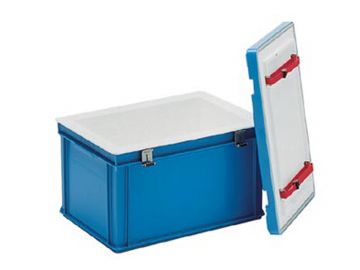 Caisse isotherme gerbable norme Europe médical 60x40x37 cm 48 litres
