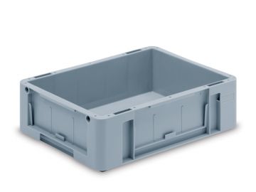 Bac plastique entrepôt automatisé 400x300x120 mm 10L fond nervuré