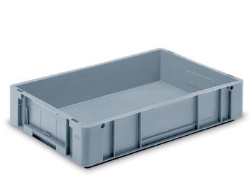 Bac plastique entrepôt automatisé 21L 60x40x12 cm fond nervuré