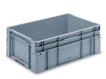 Bac plastique entrepôt automatisé 600x400x220 mm 42L fond couronne