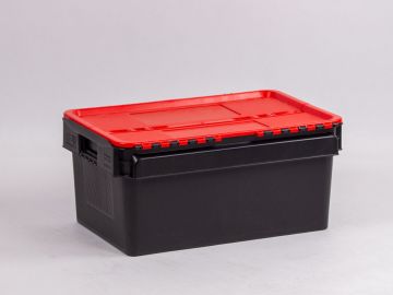 Bac navette charge lourde 600x400x280 mm 45L noir-rouge