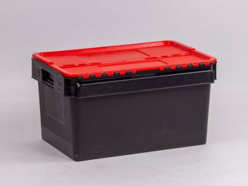 Bac navette charge lourde 600x400x320 mm 52L noir-rouge