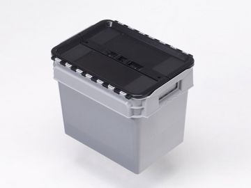 Bac navette charge lourde alimentaire 400x300x320 mm 23L GRIS