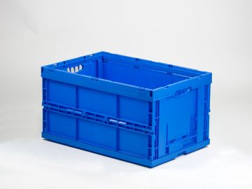 Bac gerbable pliant 600x400x320 mm 66L BLEU