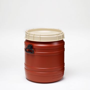 Fût plastique alimentaire 55 litres à ouverture totale