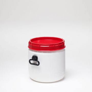 Fût plastique alimentaire avec poignées 26 litres à ouverture totale