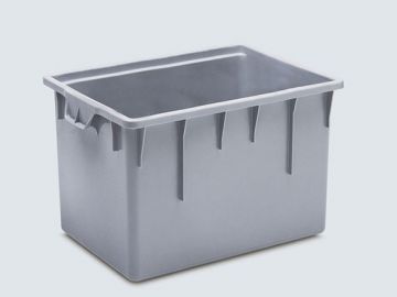Grande caisse plastique emboitable 800x600x500 mm 180L GRISE