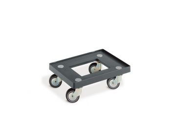 Chariot porte bac 400x300 mm max 100 kg NOIR