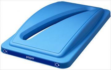 Couvercle de tri papier pour poubelle Ecosort BLEU