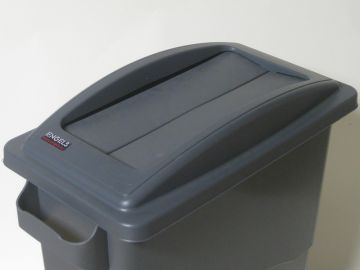 Couvercle à double clapet pour poubelle Ecosort GRIS