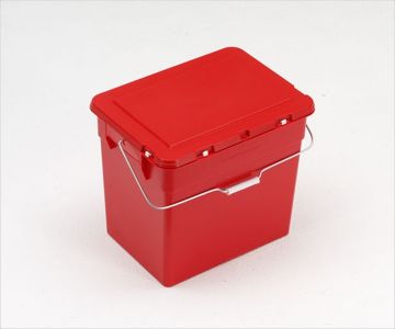 Bac déchets ménagers spéciaux avec anse 400x310x360 mm 30 lt rouge