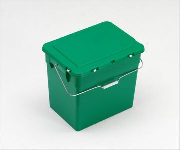 Bac déchets ménagers spéciaux avec anse 400x310x360 mm 30 lt vert