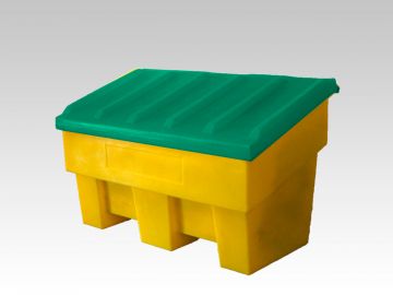 Bac à sel de déneigement 330L 1260x700x760 mm JAUNE - VERT