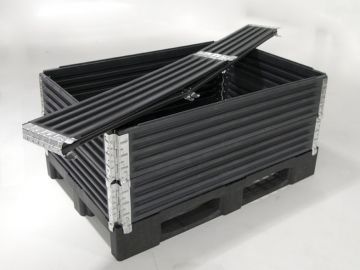 Rehausse palette plastique 4 charnières 80x120x20 cm