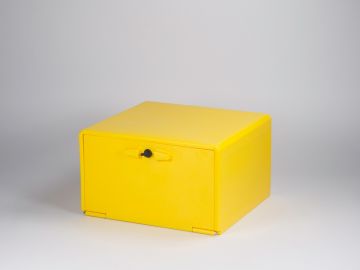 Top case pizza vélo ou scooter 85 litres 57x55x33 cm JAUNE