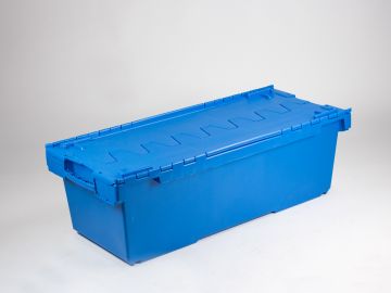 Bac navette avec couvercle grande taille 1160x480x360 mm 130L BLEU